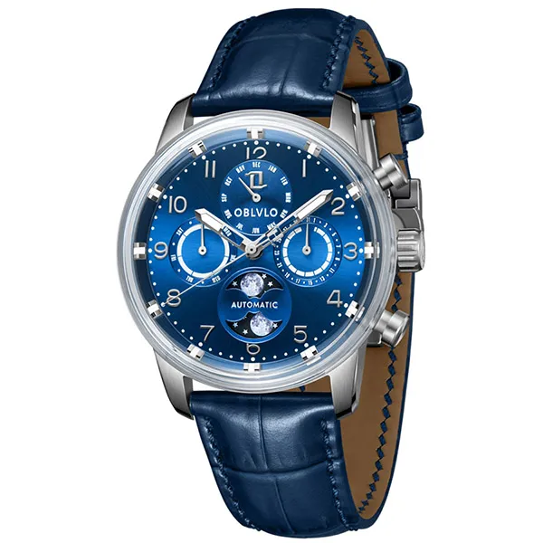 Đồng Hồ Nam Oblvlo IM-MUT-MP-YLLL Màu Xanh Navy - Đồng hồ - Vua Hàng Hiệu