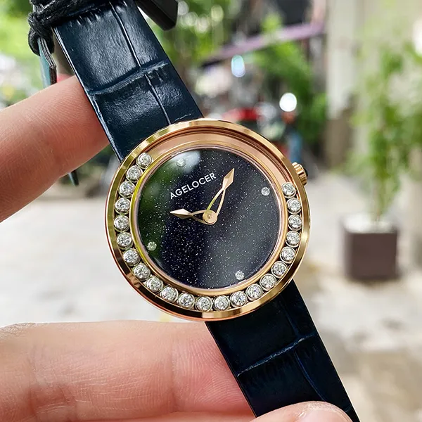 Đồng Hồ Nữ Agelocer Baikal 6604D6 36mm Màu Xanh Phối Vàng - Đồng hồ - Vua Hàng Hiệu
