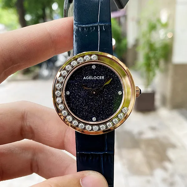 Đồng Hồ Nữ Agelocer Baikal 6604D6 36mm Màu Xanh Phối Vàng - Đồng hồ - Vua Hàng Hiệu