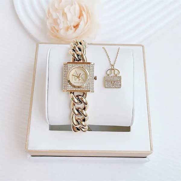 Đồng Hồ Nữ Michael Kors MK Chain Lock MK4711 Màu Vàng Gold - Đồng hồ - Vua Hàng Hiệu
