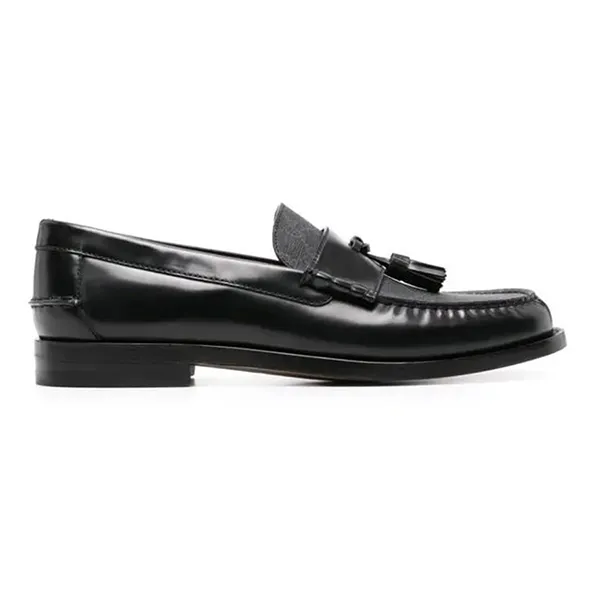 Giày Lười Nam Gucci GG Supreme Tassel Moccasin Loafers Leather Black Màu Đen Size 41 - Giày - Vua Hàng Hiệu