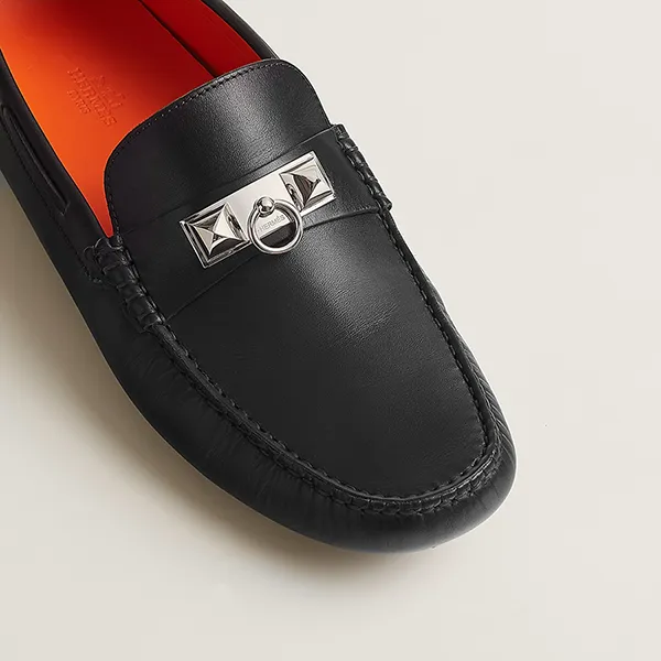 Giày Lười Nam Hermès Mocassins Irving H141251ZH02390 Màu Đen - Giày - Vua Hàng Hiệu