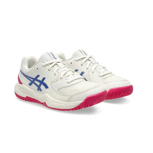 Giày Pickleball/Tennis Asics Gel-Dedicate 8 GS Kids Cream/Dark Cobalt Shoes 1044A077-105 Màu Kem Hồng Size 38 - Giày - Vua Hàng Hiệu