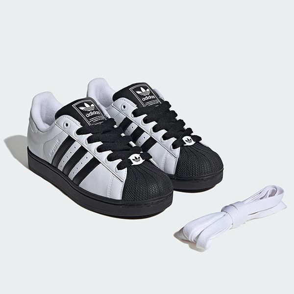 Giày Thể Thao Adidas Superstar II JI0124 Màu Đen/Trắng Size 4 UK - Giày - Vua Hàng Hiệu