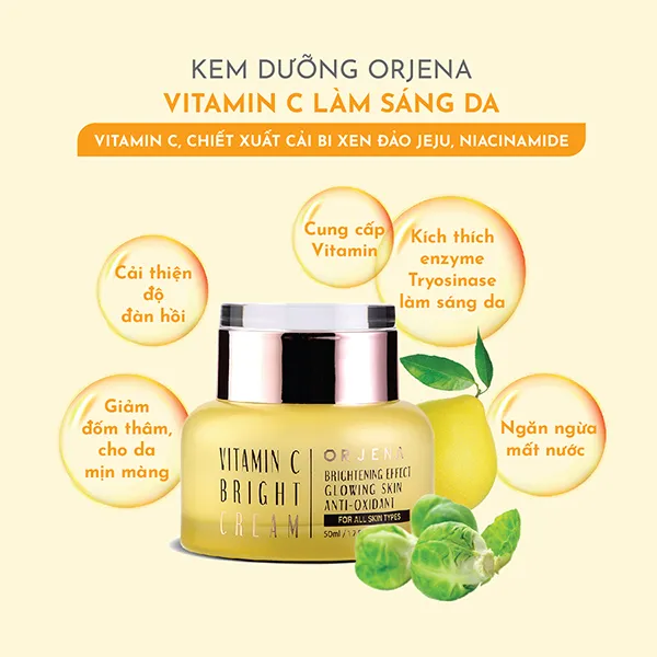 Kem Dưỡng Orjena Vitamin C Hỗ Trợ Làm Sáng Da 50ml - Mỹ phẩm - Vua Hàng Hiệu