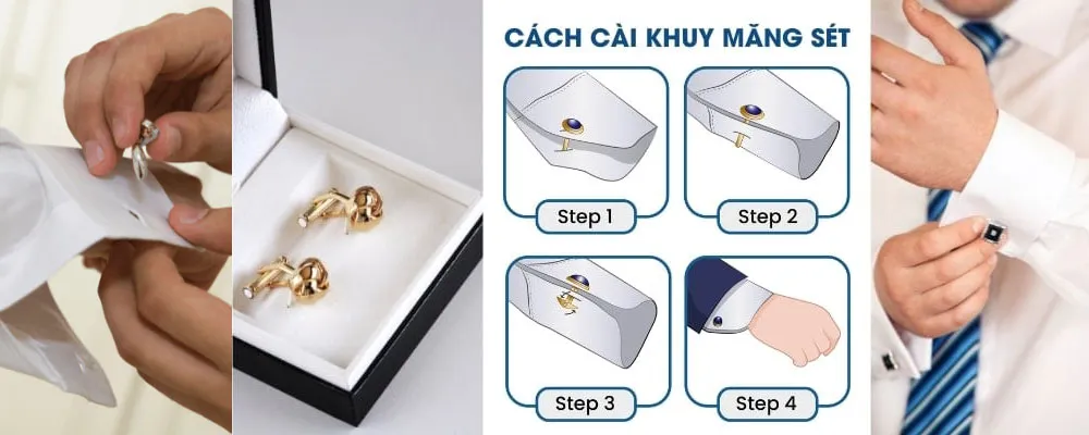 Khuy Măng Sét Là Gì? Cách Sử Dụng Khuy Măng Sét Đúng Cách