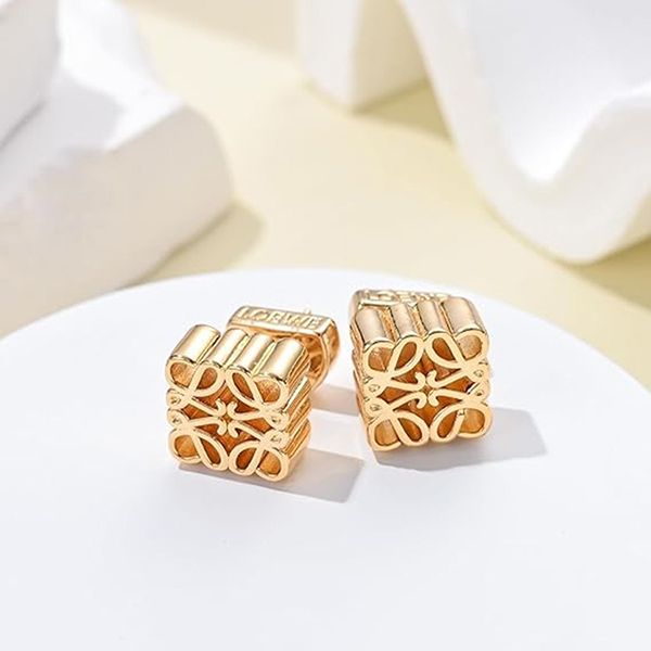 Khuyên Tai Nữ Loewe Earrings Designer Vintage Earrings Women's Màu Vàng - Trang sức - Vua Hàng Hiệu