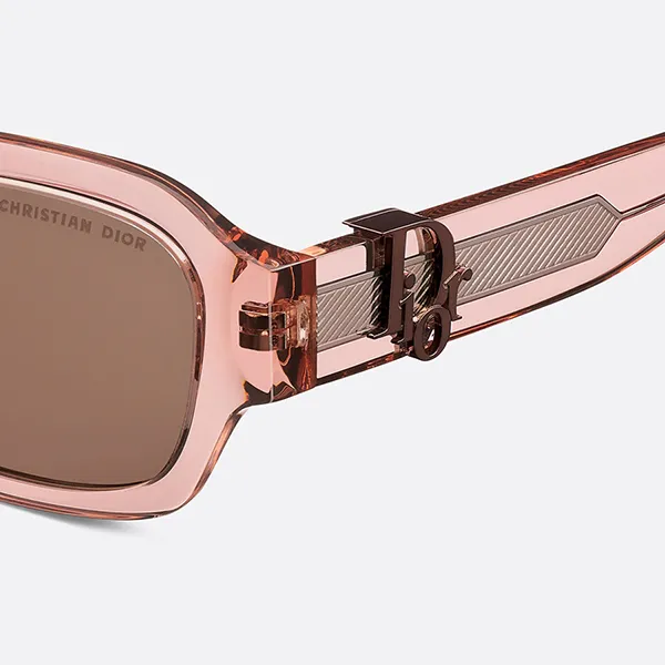 Kính Mát Dior Oblique S2I 40F0 Rectangular Sunglasses Màu Hồng Nâu - Kính mắt - Vua Hàng Hiệu