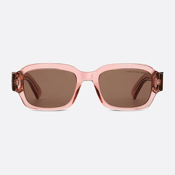 Kính Mát Dior Oblique S2I 40F0 Rectangular Sunglasses Màu Hồng Nâu - Kính mắt - Vua Hàng Hiệu