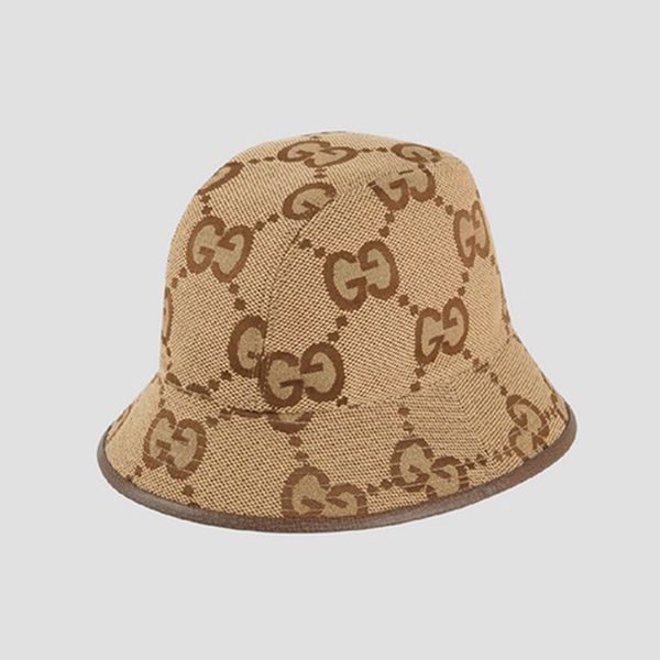 Mũ Nữ Gucci Jumbo GG Canvas Bucket Hat ‎681256 3HAGJ 2564 Màu Nâu Size S - Mũ nón - Vua Hàng Hiệu