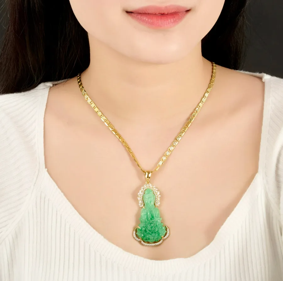 Mặt dây chuyền ngọc cẩm thạch (như mặt Phật, hồ ly, mặt lu thống, cỏ bốn lá...)