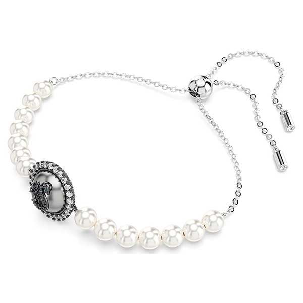 Vòng Đeo Tay Nữ Swarovski Bracelet Crystal Pearl, Swan, Gray, Rhodium Plated 5680851 Màu Bạc - Trang sức - Vua Hàng Hiệu