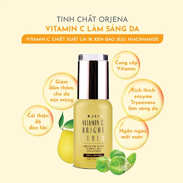Tinh Chất Orjena Vitamin C Hỗ Trợ Làm Sáng Da 45ml - Mỹ phẩm - Vua Hàng Hiệu