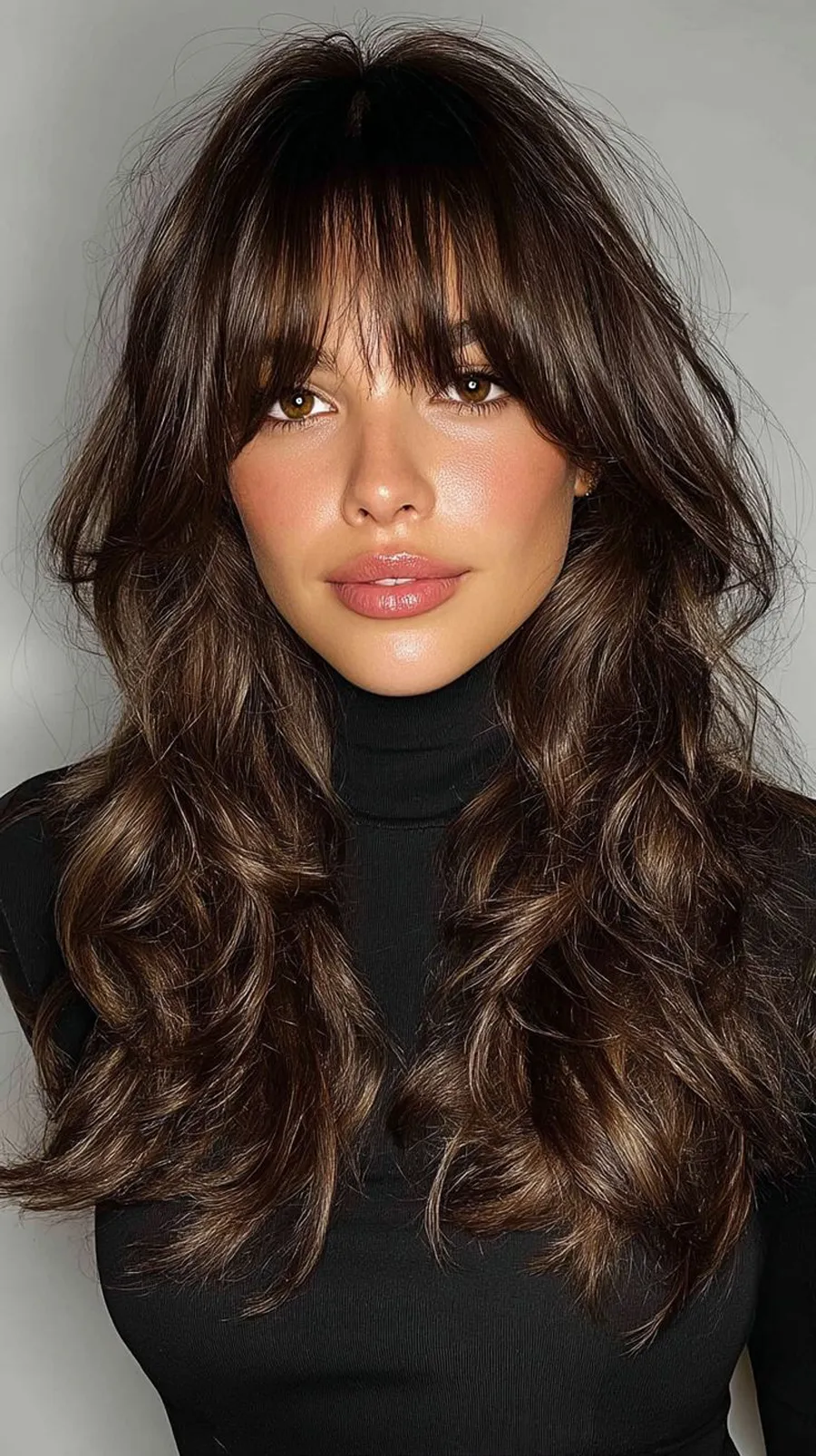 Tóc mái cổ chai uốn phồng