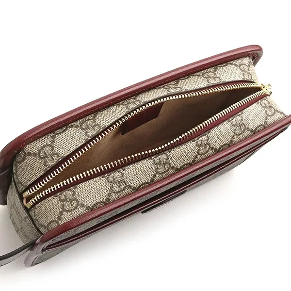 Túi Cầm Tay Nam Gucci Pouch With Interlocking G 625764 92TCG 8561 Màu Xám Nâu - Túi xách - Vua Hàng Hiệu