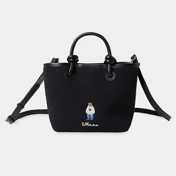 Túi Tote Nữ WHOAU Canvas 2 Way Tote Bag WHBGF3821A Màu Đen - Túi xách - Vua Hàng Hiệu