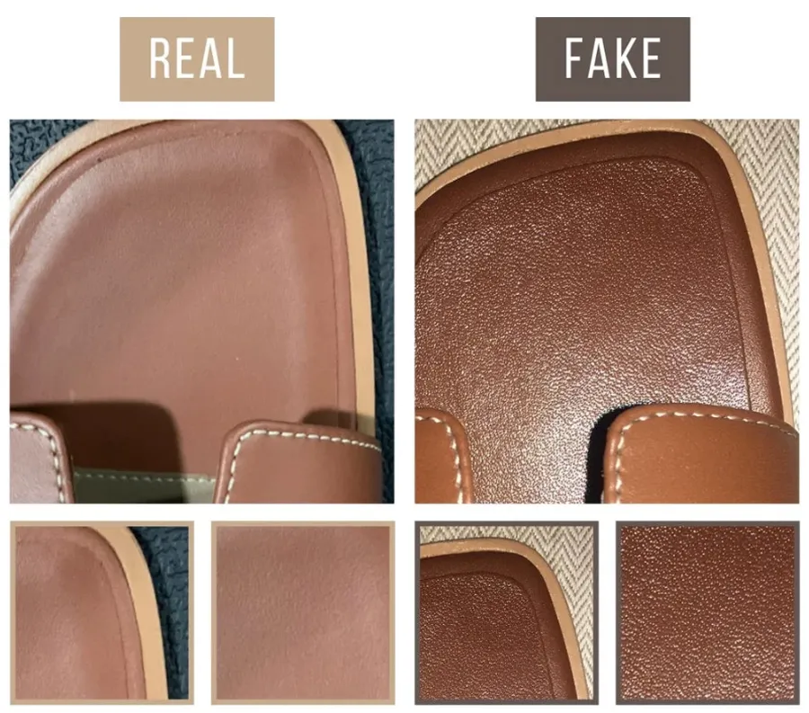 Cách phân biệt dép Hermes Ora thật - giả