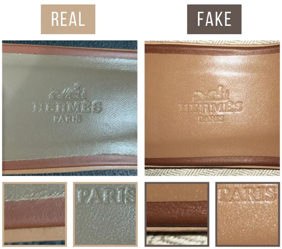 Cách phân biệt dép Hermes Ora thật - giả