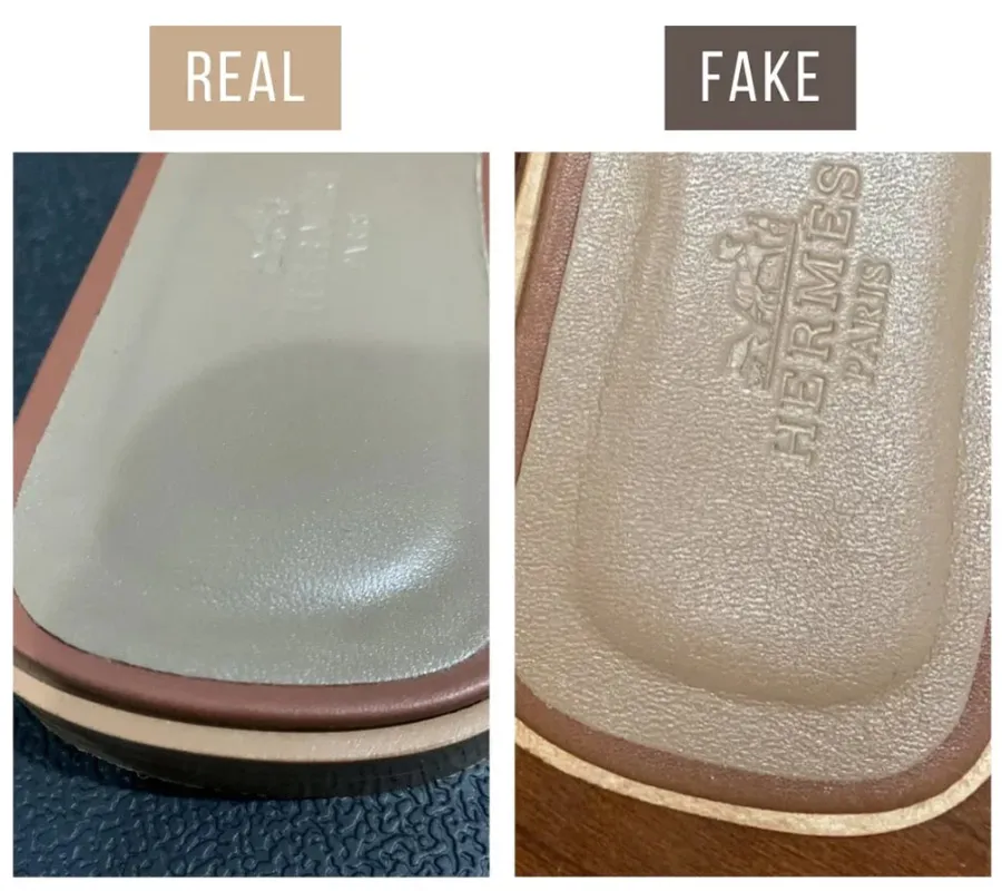 Cách phân biệt dép Hermes Ora thật - giả