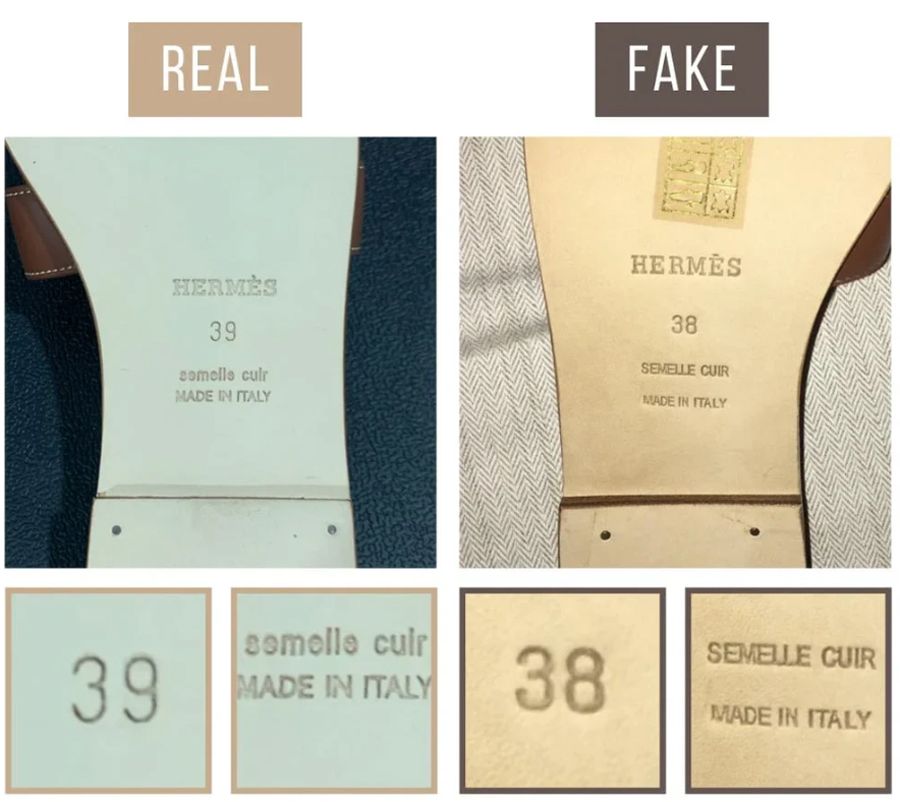 Cách phân biệt dép Hermes Ora thật - giả