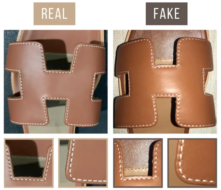 Cách phân biệt dép Hermes Ora thật - giả