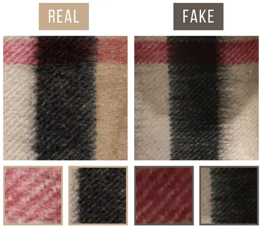 Cách phân biệt khăn Burberry thật - giả