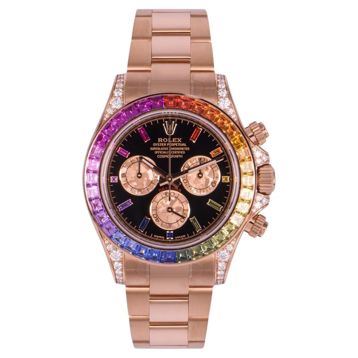 Top đồng hồ đắt nhất Việt Nam Rolex Daytona Rainbow Rose Gold