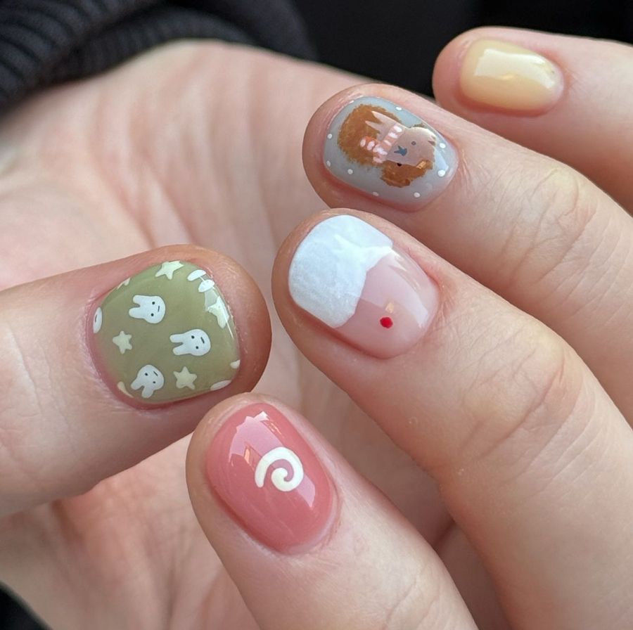 Nail Kẻ Sọc/Ngang Đáng Yêu