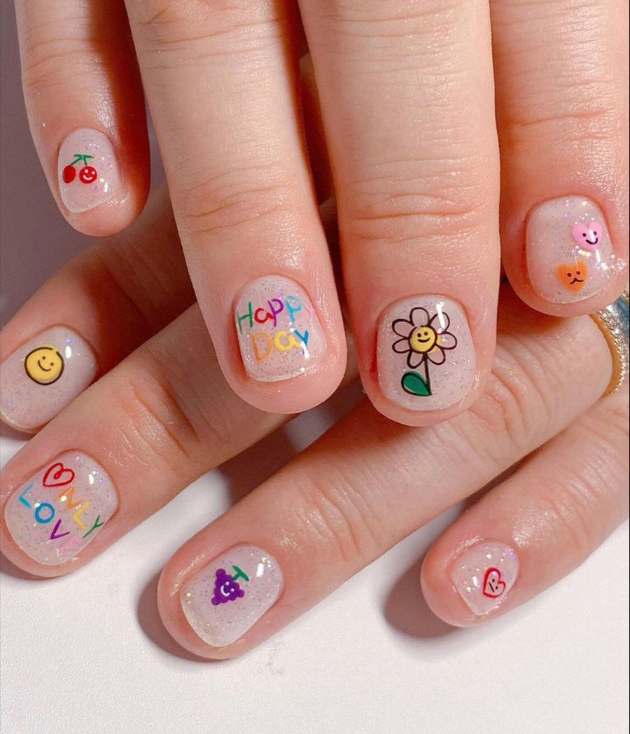 Nail Mặt Cười Dễ Thương