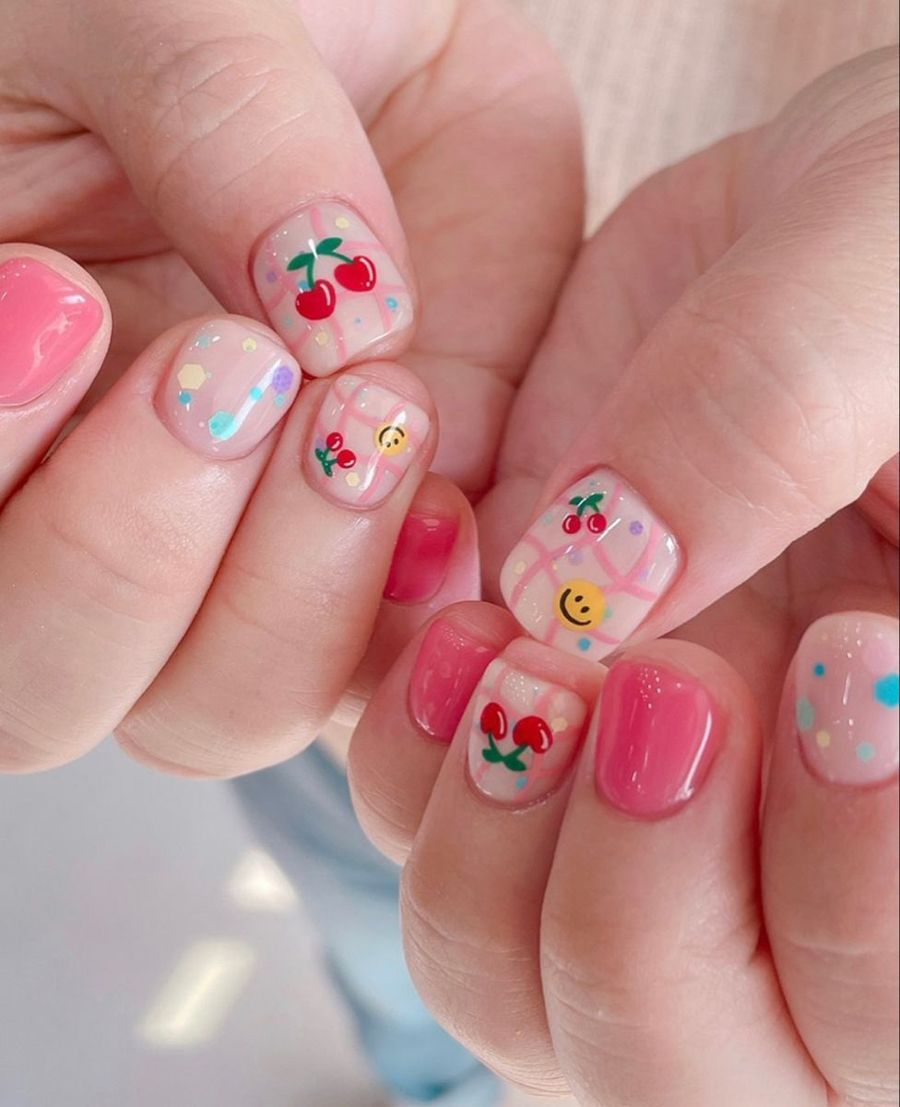 Nail Họa Tiết Bò Sữa Ngộ Nghĩnh