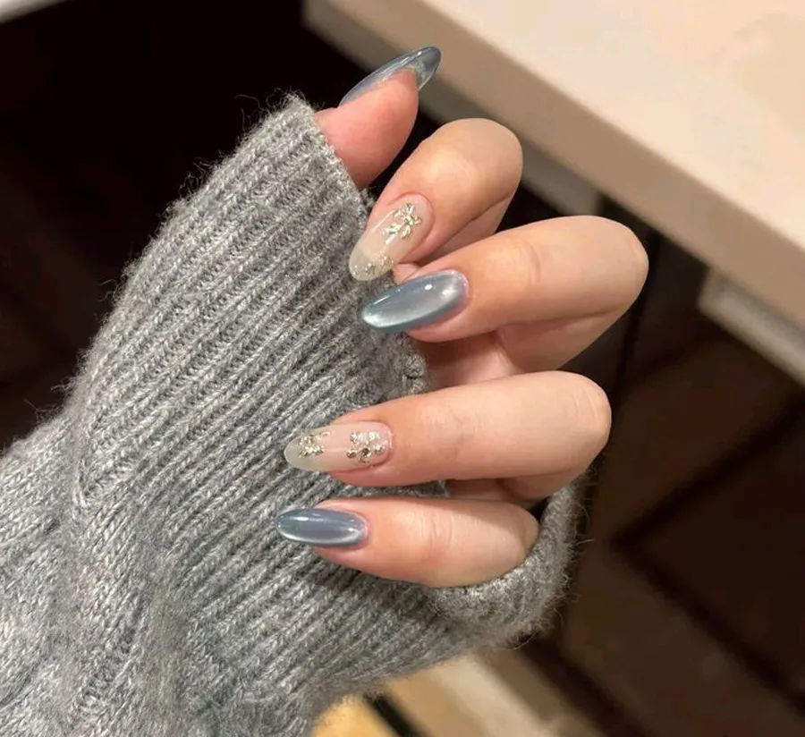 Nail đá cẩm thạch xanh