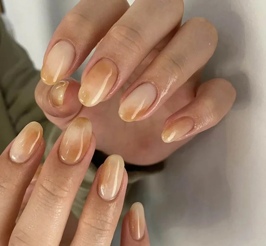 Nail nâu ombre