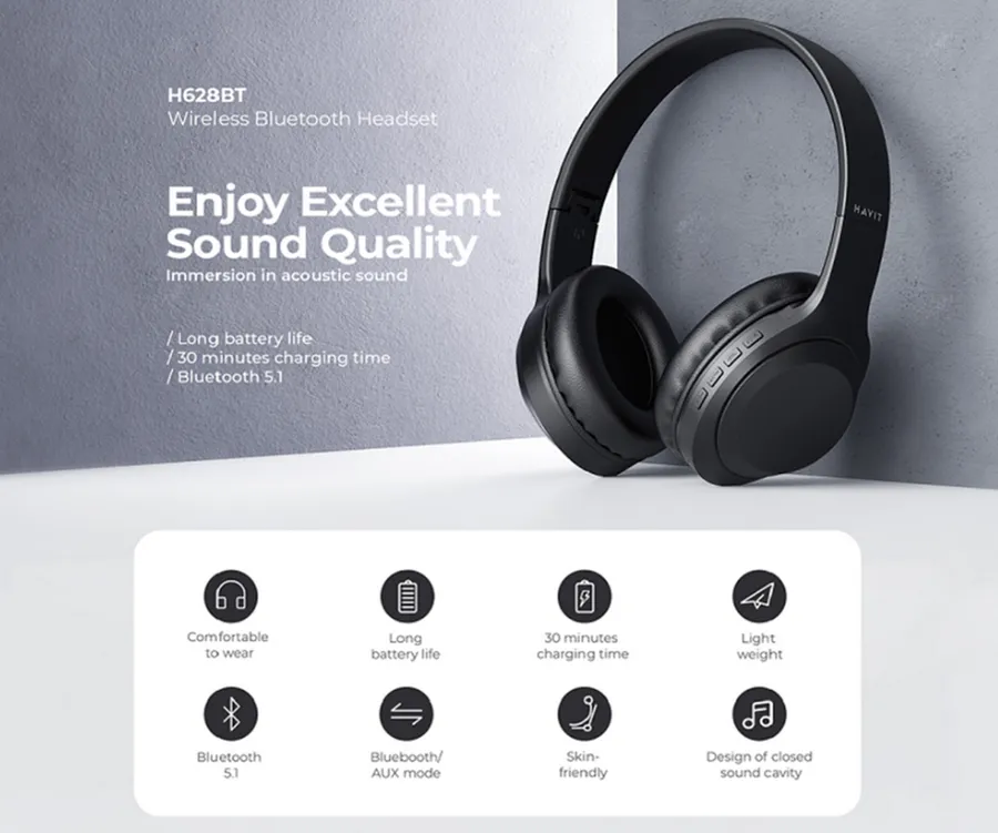 Tai nghe Bluetooth Havit H628BT