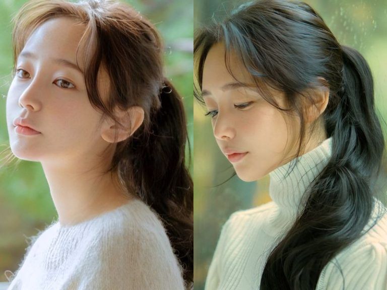 Tóc xoăn mái bay cho mặt tròn