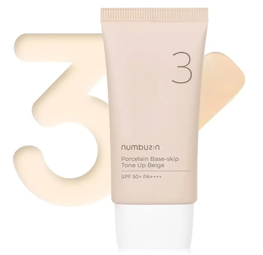 Kem lót NUMBUZIN No.3 Porcelain Base-Skip Tone Up Beige