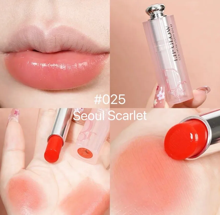 Dior Addict Lip Glow 025 Seoul Scarlet Đỏ Cam 