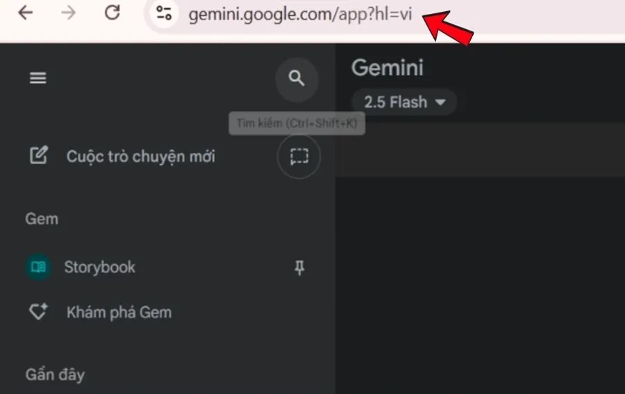 Bước 1: Truy cập vào Gemini AI trên web hoặc ứng dụng di động