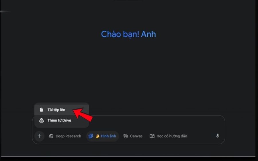 Bước 2: Tải ảnh chân dung của bạn lên Gemini