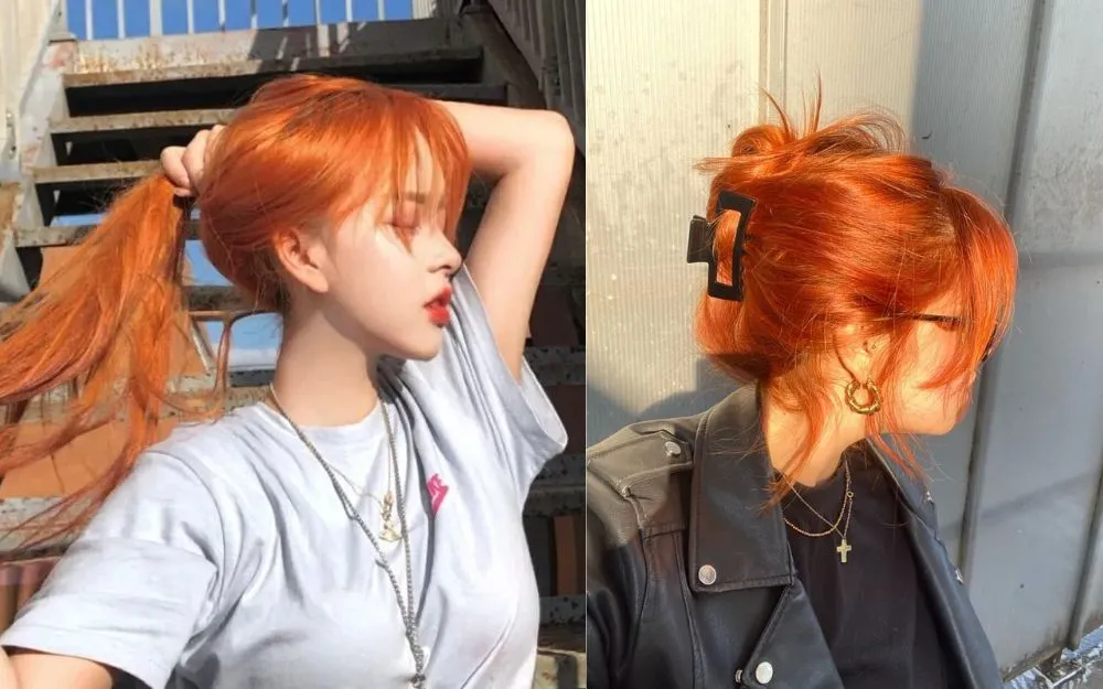 15 Kiểu Nhuộm Tóc Cam Sành Điệu, Trẻ Trung Cho Nàng [2025] - 6