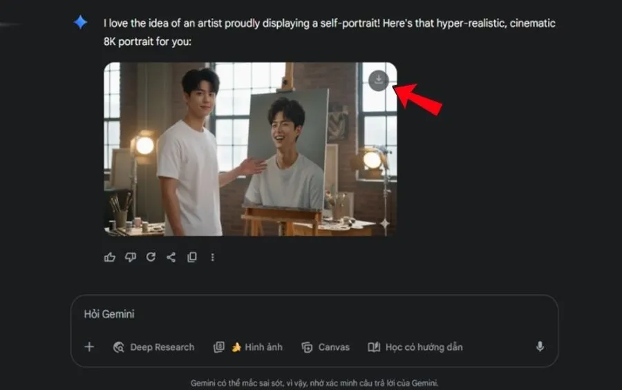 Bước 4: Gửi yêu cầu xuất ảnh và tải xuống