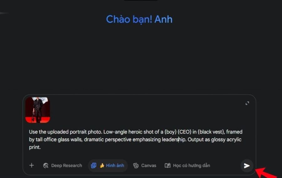 Bước 3: Nhập Prompt và tinh chỉnh ảnh