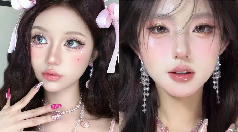 Makeup tone hồng nhẹ nhàng Douyin