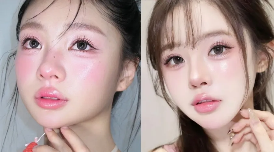 Makeup tone hồng cánh sen