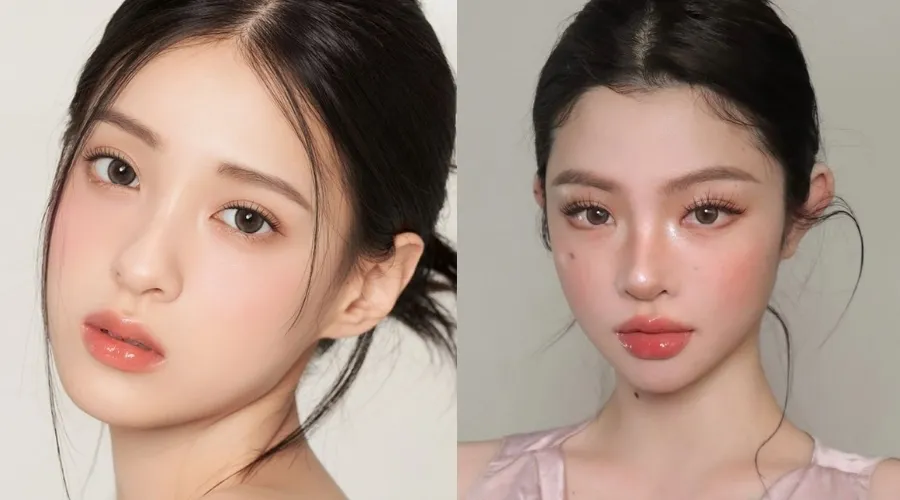 Makeup tone hồng cam