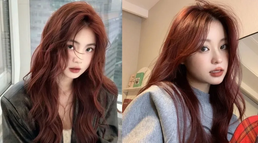 Màu tóc đỏ nâu