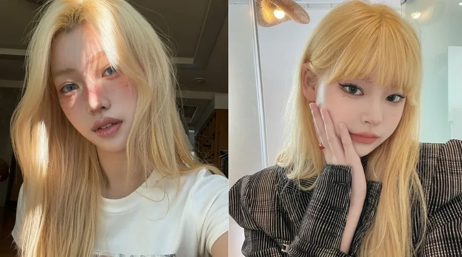 Màu tóc vàng kem bơ 