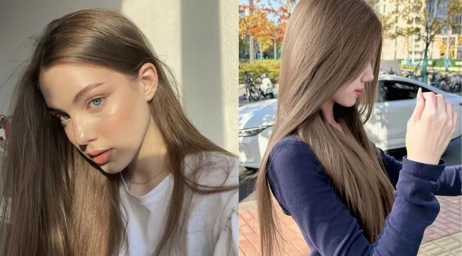 Màu tóc nâu ánh đồng