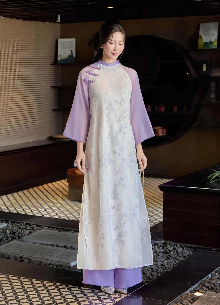Các kiểu áo dài tím phổ biến hiện nay