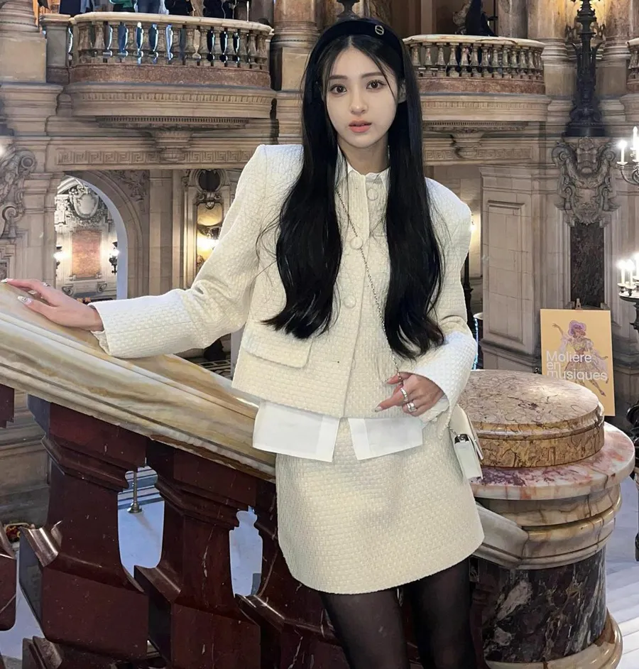 Gợi ý phối áo dạ tweed với các kiểu chân váy