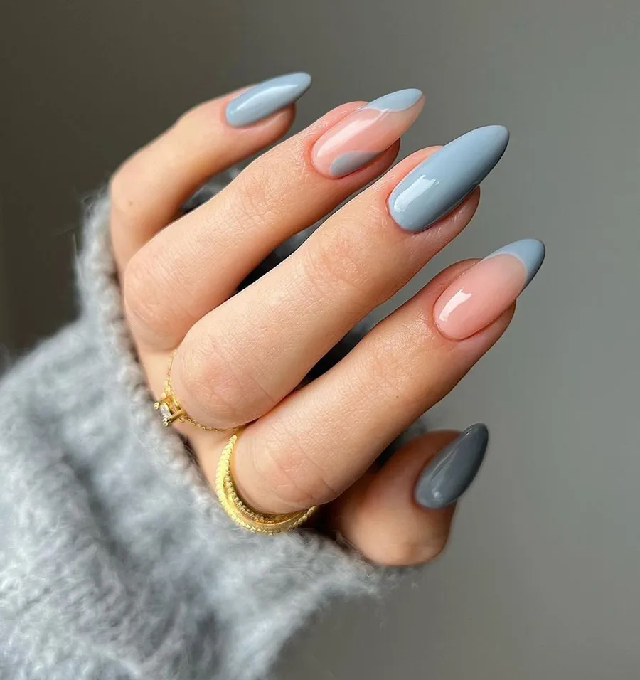 Mẫu nail xanh dương nhạt
